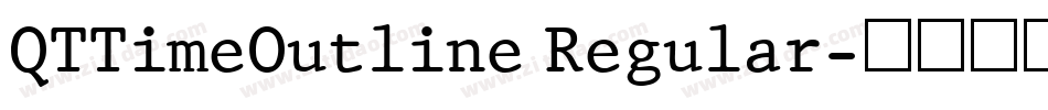 QTTimeOutline Regular字体转换